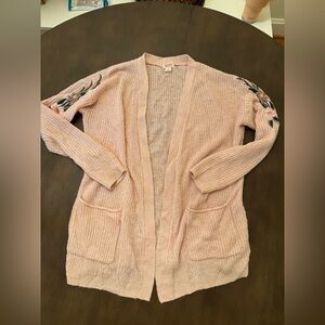 Cottagecore embroidered floral cardigan